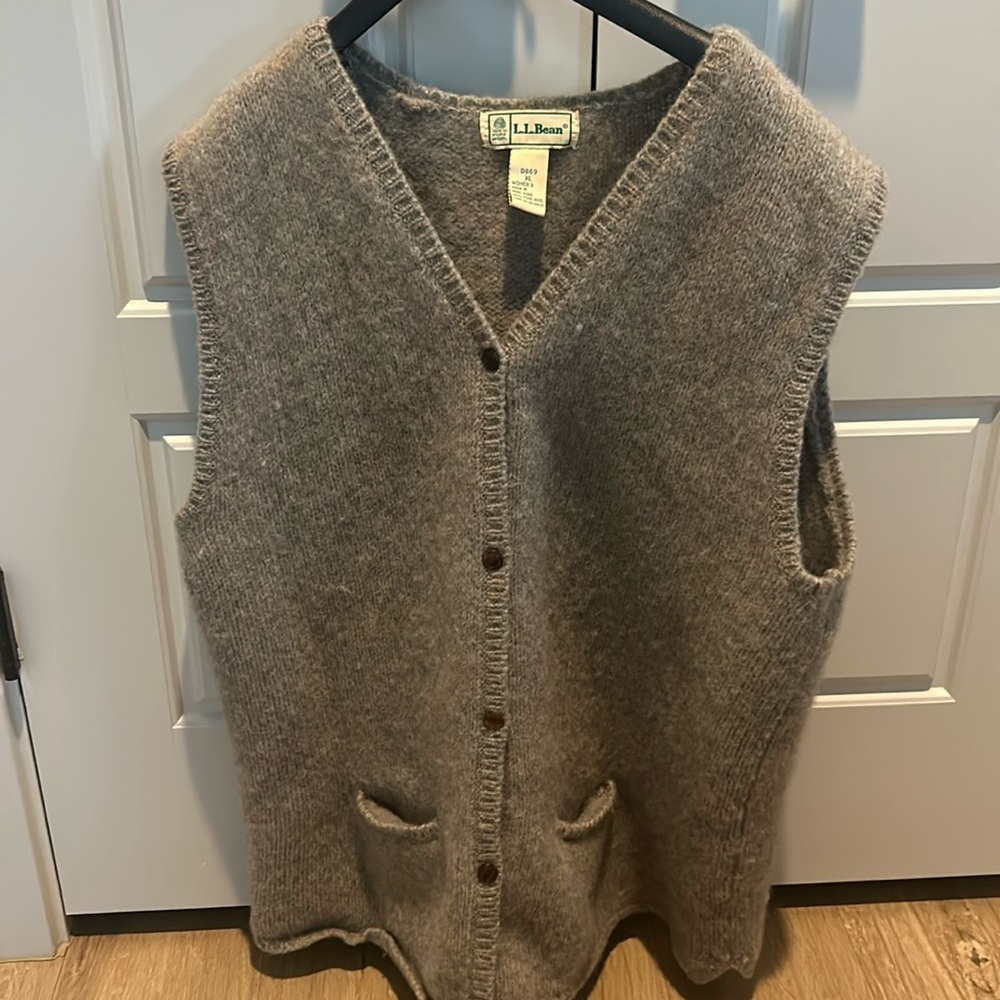 Vintage 100% wool L.L bean vest